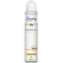 SIMPLY DEODORANT 200 ML INVISIBLE DRY