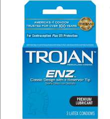 TROJAN CONDOM 3 CT PREMIUM LIGHT BLUE LUBRICATED