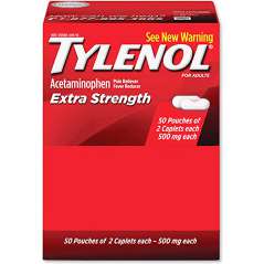 TYLENOL CAPLETS 2 CT EXTRA STRENGTH BOX